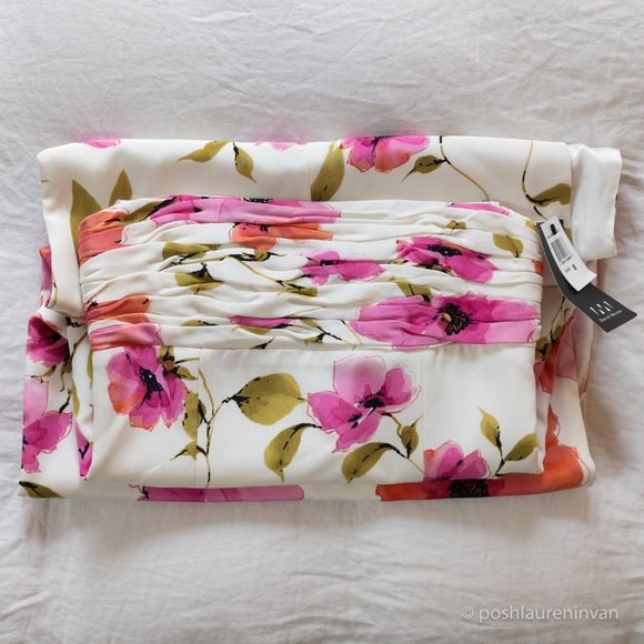 David Meister Floral Silk Dress *NWT* – Strapless / Formal Dress – US 8 - Picture 16 of 16